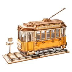 Robotime Lesena 3D sestavljanka Zgodovinski tramvaj