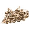 3D lesena mehanska sestavljanka Parna lokomotiva