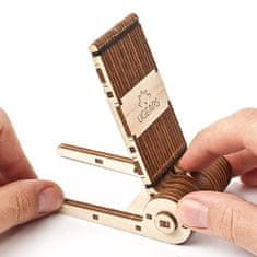 UGEARS 3D lesena mehanska sestavljanka zložljivo stojalo za telefon
