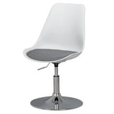 Bruxxi Jedilni stol Corsica, umetno usnje, bela / siva