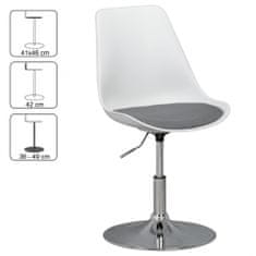 Bruxxi Jedilni stol Corsica, umetno usnje, bela / siva