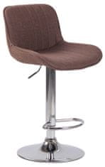 BHM Germany Barski stol Lentini, tekstil, krom / rjava
