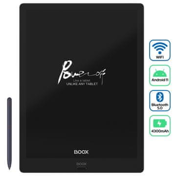 Onyx Boox Boox Max Lumi 2 e-bralnik, 13,3, Android 11, 8 jeder, 6GB/128GB, Wi-Fi, 2,4G/5 Hz, Bluetooth, črn (EBR-BOOX-MAX-LUMI2)