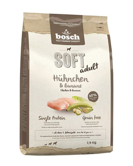 Bosch Plus Adult hrana za pse, brez žitaric, 2,5 kg, piščanec & banana
