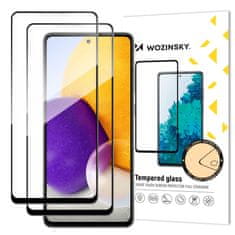 slomart wozinsky set 2x supermočno kaljeno steklo s polnim lepilom za celoten zaslon z okvirjem, ki je primeren za ohišje samsung galaxy a72 4g black