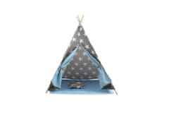 Aga4Kids Otroški Teepee Zvezde Sivo-modra