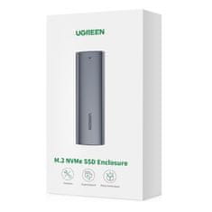 Ugreen CM400 zunanji ohišje za SSD disk M.2 USB 3.2 Gen 2 + kabel USB-C 0.5m, siva