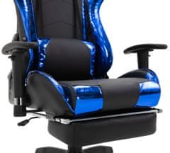 BHM Germany Gaming stol Turbo Gloss, črna / modra