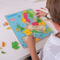 Bigjigs Toys Lesena sestavljanka Zemljevid Evrope 25 kosov
