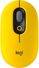 Logitech POP Mouse miška, z emoji, Bluetooth, rumena (910-006546)
