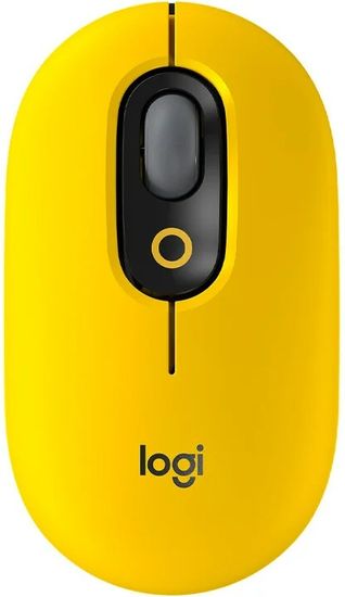 Logitech POP Mouse miška, z emoji, Bluetooth, rumena (910-006546)