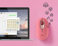 Logitech  POP Mouse miška, z emoji, Bluetooth, roza (910-006548) - Odprta embalaža