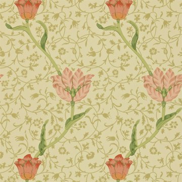 MORRIS & CO. Tapeta GARDEN TULIP 210428, kolekcija ARCHIVE WALLPAPERS, vanilla russet