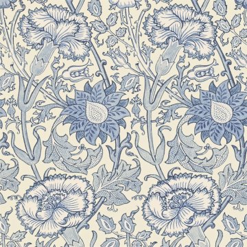 MORRIS & CO. Tapeta PINK & ROSE 212567, kolekcija ARCHIVE WALLPAPERS, indigo