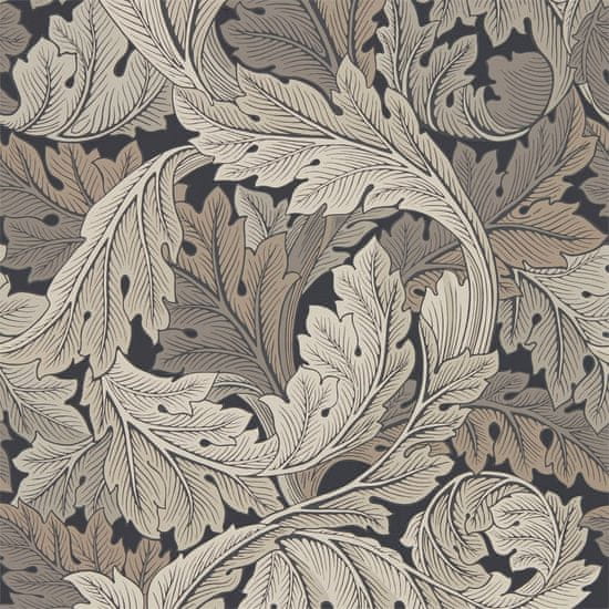 MORRIS & CO. Tapeta ACANTHUS 216442, kolekcija ARCHIVE WALLPAPERS, ogljeno siva