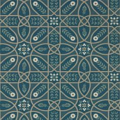 MORRIS & CO. Tapeta BROPHY TRELLIS 216699, kolekcija MORRIS MELSETTER, temno teal