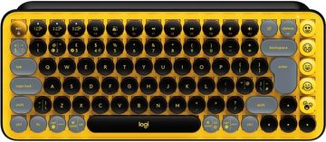 Logitech POP Keys tipkovnica, z emoji, mehanska, rumena, SLO (920-010735) - odprta embalaža
