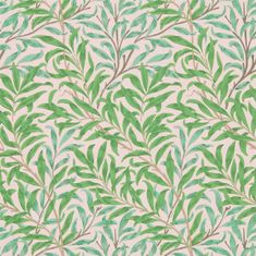 MORRIS & CO. Tapeta WILLOW BOUGH 216949, kolekcija COMPENDIUM I & II, roza listnato zelena