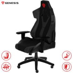 Genesis Nitro 650 gaming stol, črn
