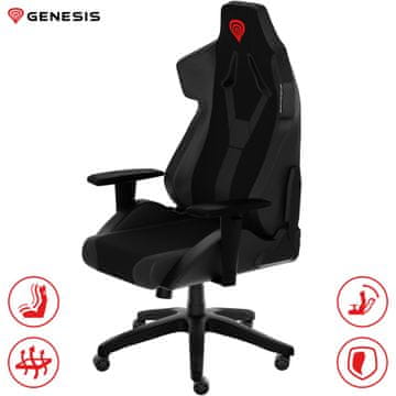 Genesis Nitro 650 gaming stol, črn
