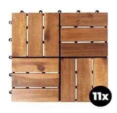 Linder Exclusiv Akacijeve terasne ploščice 30x30 cm 11 kos