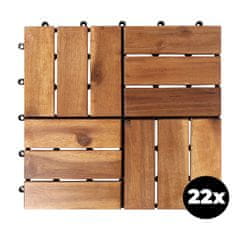 Linder Exclusiv Akacijeve terasne ploščice 30x30 cm 22 kosov