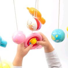 Baby Mix Vrtiljak nad otroško posteljico s svetlobnim projektorjem siva