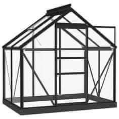 Vidaxl Rastlinjak antraciten 155x103x191 cm aluminij in steklo