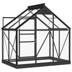 Vidaxl Rastlinjak antraciten 155x103x191 cm aluminij in steklo