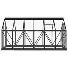 Vidaxl Steklen rastlinjak antraciten 155x298x191 cm aluminij