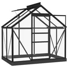 Vidaxl Rastlinjak antraciten 155x103x191 cm aluminij in steklo