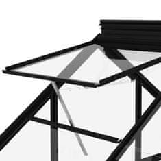 Vidaxl Steklen rastlinjak antraciten 155x298x191 cm aluminij
