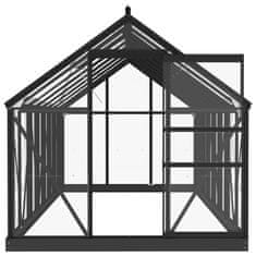 Vidaxl Rastlinjak antraciten 155x395,5x191 cm aluminij in steklo