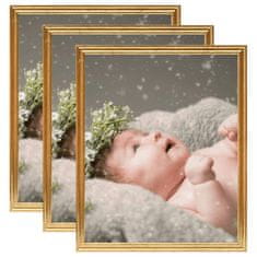 Vidaxl Foto okvirji 3 kosi stenski zlati 50x60 cm MDF