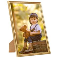 Vidaxl Foto okvirji 3 kosi stenski zlati 50x70 cm MDF