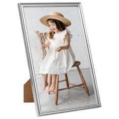 Vidaxl Foto okvirji 3 kosi stenski/namizni srebrni 13x18 cm MDF