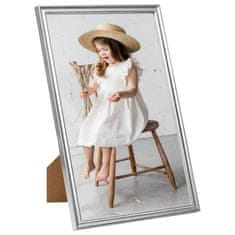 Vidaxl Foto okvirji 10 kosov namizni srebrni 13x18 cm MDF
