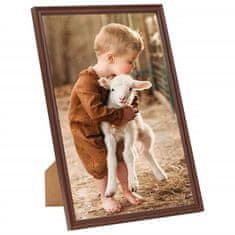 Vidaxl Foto okvirji 10 kosov namizni rjavi 15x21 cm MDF