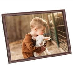 Vidaxl Foto okvirji 10 kosov namizni rjavi 15x21 cm MDF
