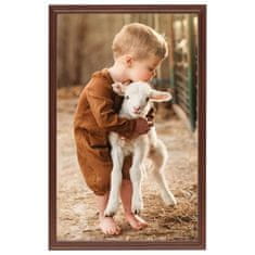Vidaxl Foto okvirji 3 kosi namizni rjavi 28x35 cm MDF