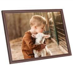 Vidaxl Foto okvirji 3 kosi namizni rjavi 28x35 cm MDF