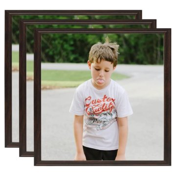 Vidaxl Foto okvirji 3 kosi namizni črni 30x30 cm MDF