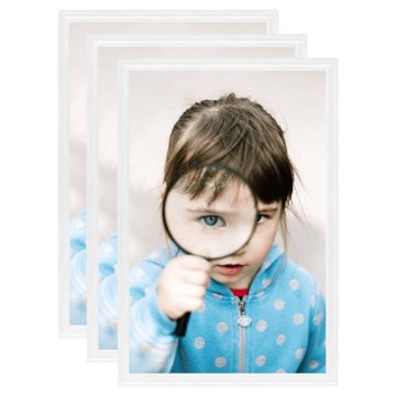 Vidaxl Foto okvirji 3 kosi namizni beli 21x29,7 m MDF