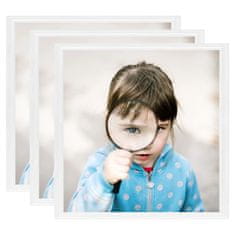 Vidaxl Foto okvirji 3 kosi namizni beli 30x30 cm MDF