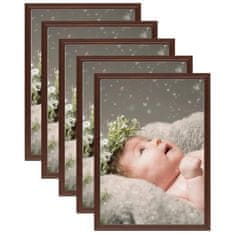 Vidaxl Foto okvirji 5 kosov namizni temno rdeči 15x21 cm