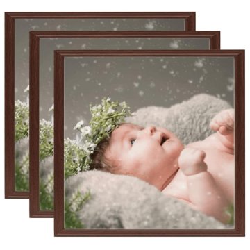 Vidaxl Foto okvirji 3 kosi namizni temno rdeči 20x20 cm
