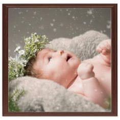 Vidaxl Foto okvirji 3 kosi namizni temno rdeči 20x20 cm