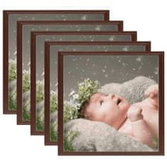 Vidaxl Foto okvirji 5 kosov namizni temno rdeči 30x30 cm