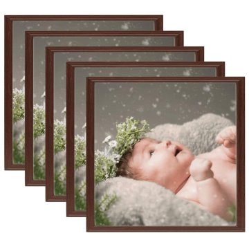 Vidaxl Foto okvirji 5 kosov namizni temno rdeči 30x30 cm