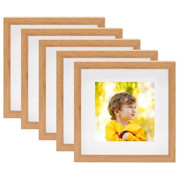 Vidaxl 3D foto okvirji 5 kosov hrast 23x23 cm za 13x13 cm slike